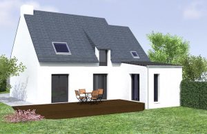 Vue 3D simple d'une extension de maison Vue 3D simple d'une extension de maison