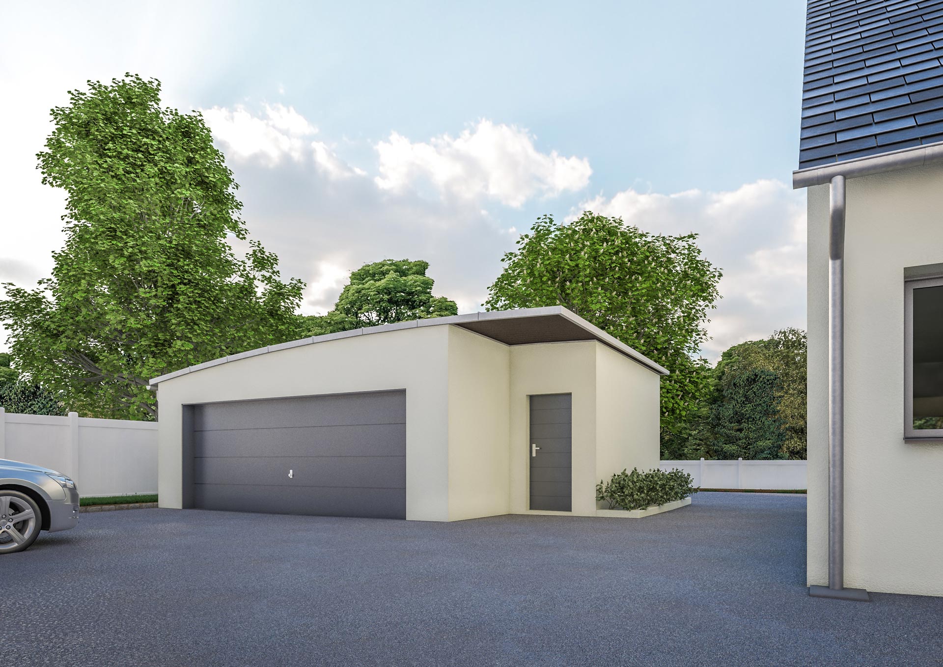 Agrandissement garage design moderne