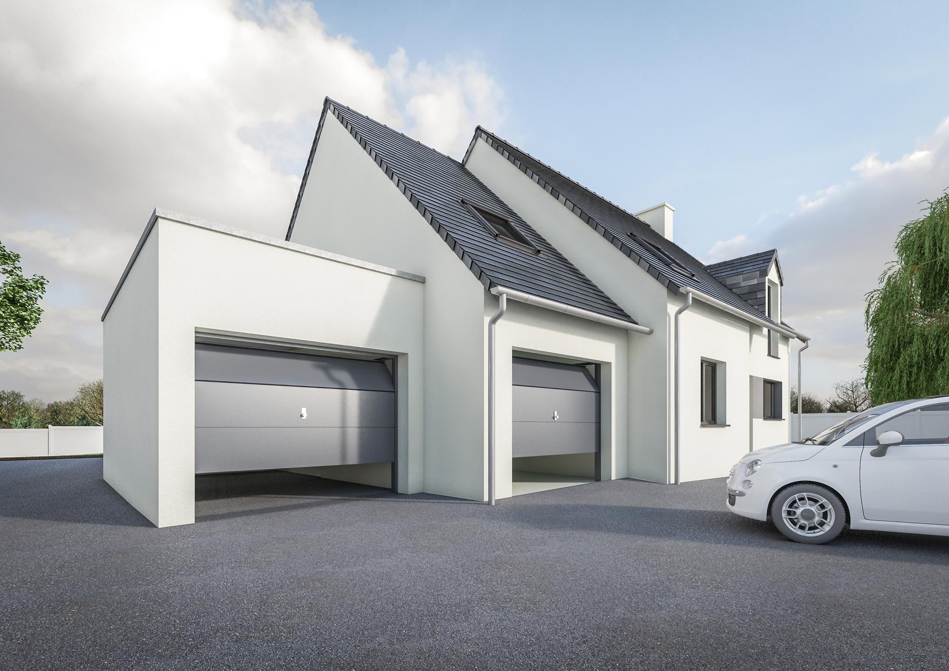 Extension garage toit plat petit prix modèle DREAM 4