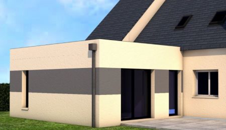 Cybel extension maison chantier réalisation vern sur seiche 35