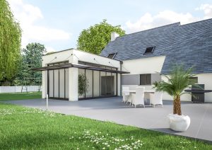 Extension de maison design : esprit veranda avec ses grandes baies vitrées Extension de maison design : esprit veranda avec ses grandes baies vitrées