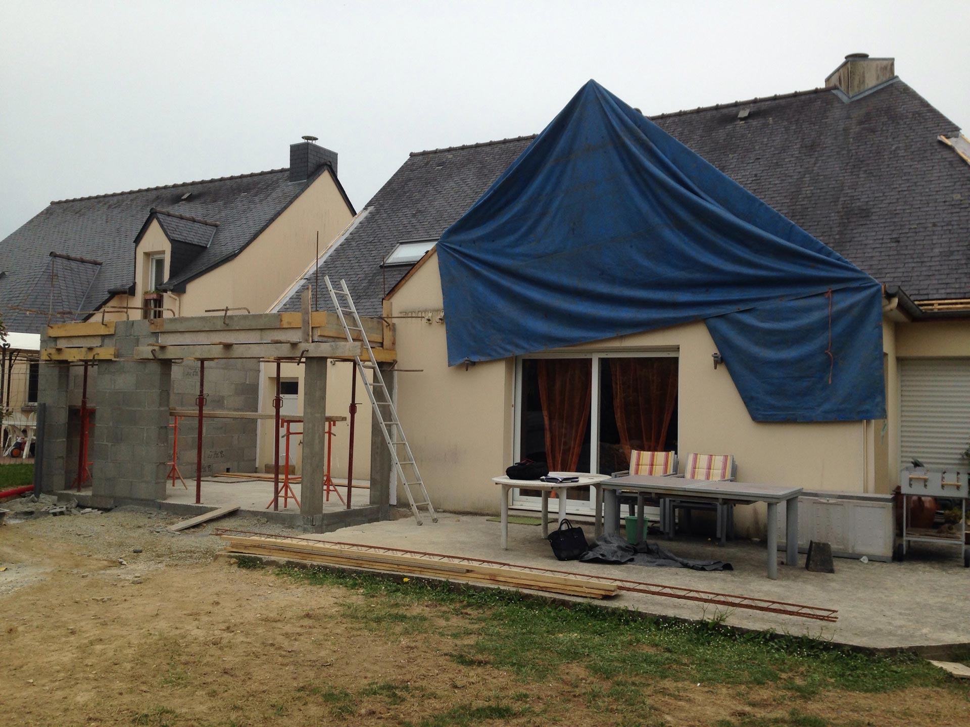 agrandissement renovation maison chantier le rheu 35