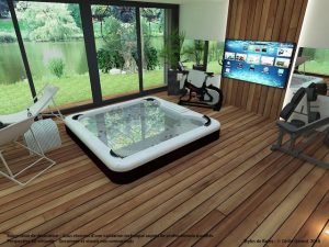 Extension de maison avec piscine et SPA : image 3D photoréaliste extension maison piscine spa image 3d