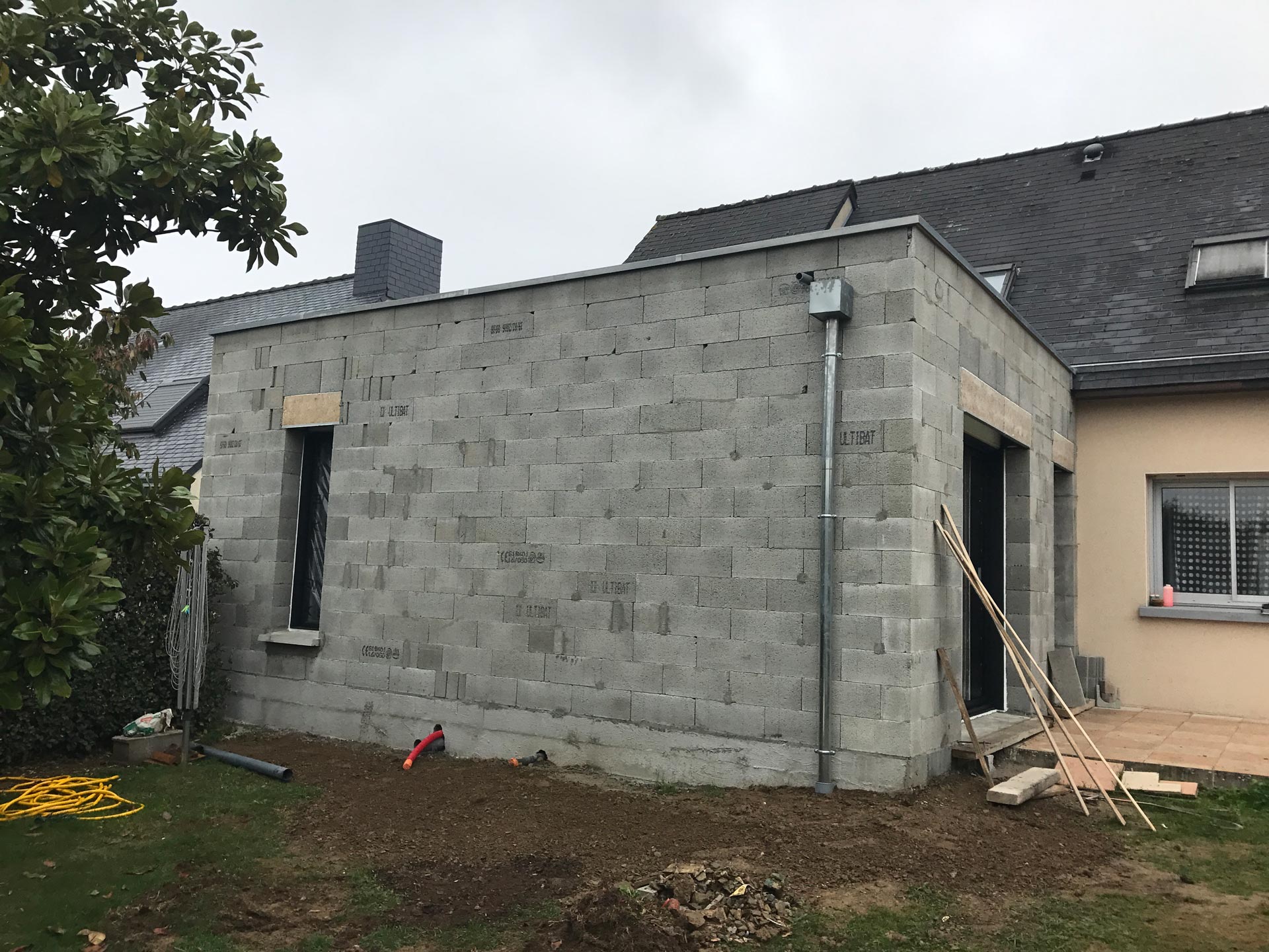 Extension maison Rennes pendant travaux