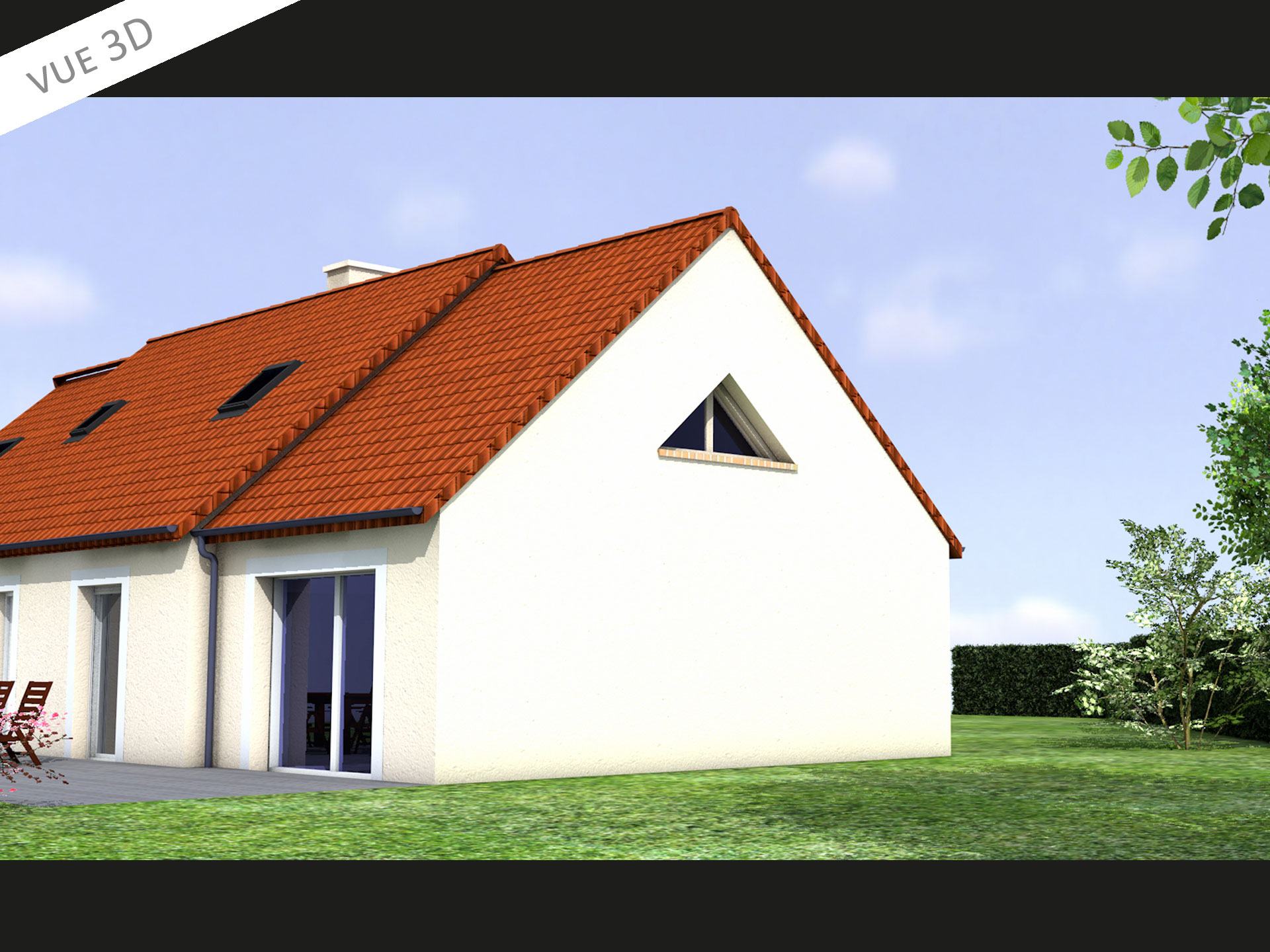 Projet 3D d'extension de maison près de Chartres (28000)