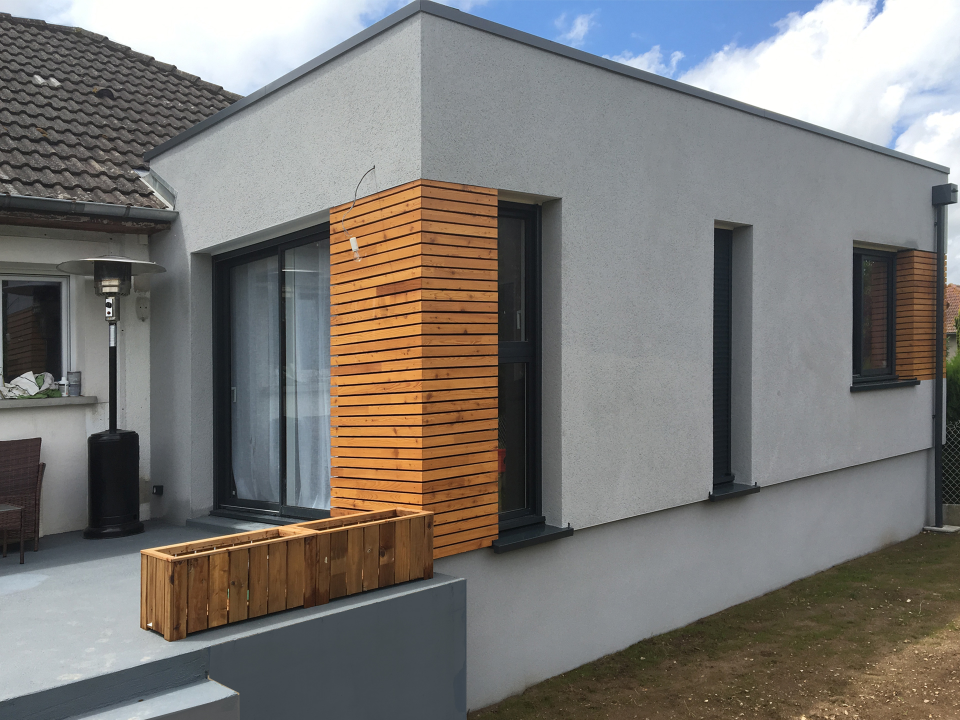 realisation agrandissement maison cube amilly 45200