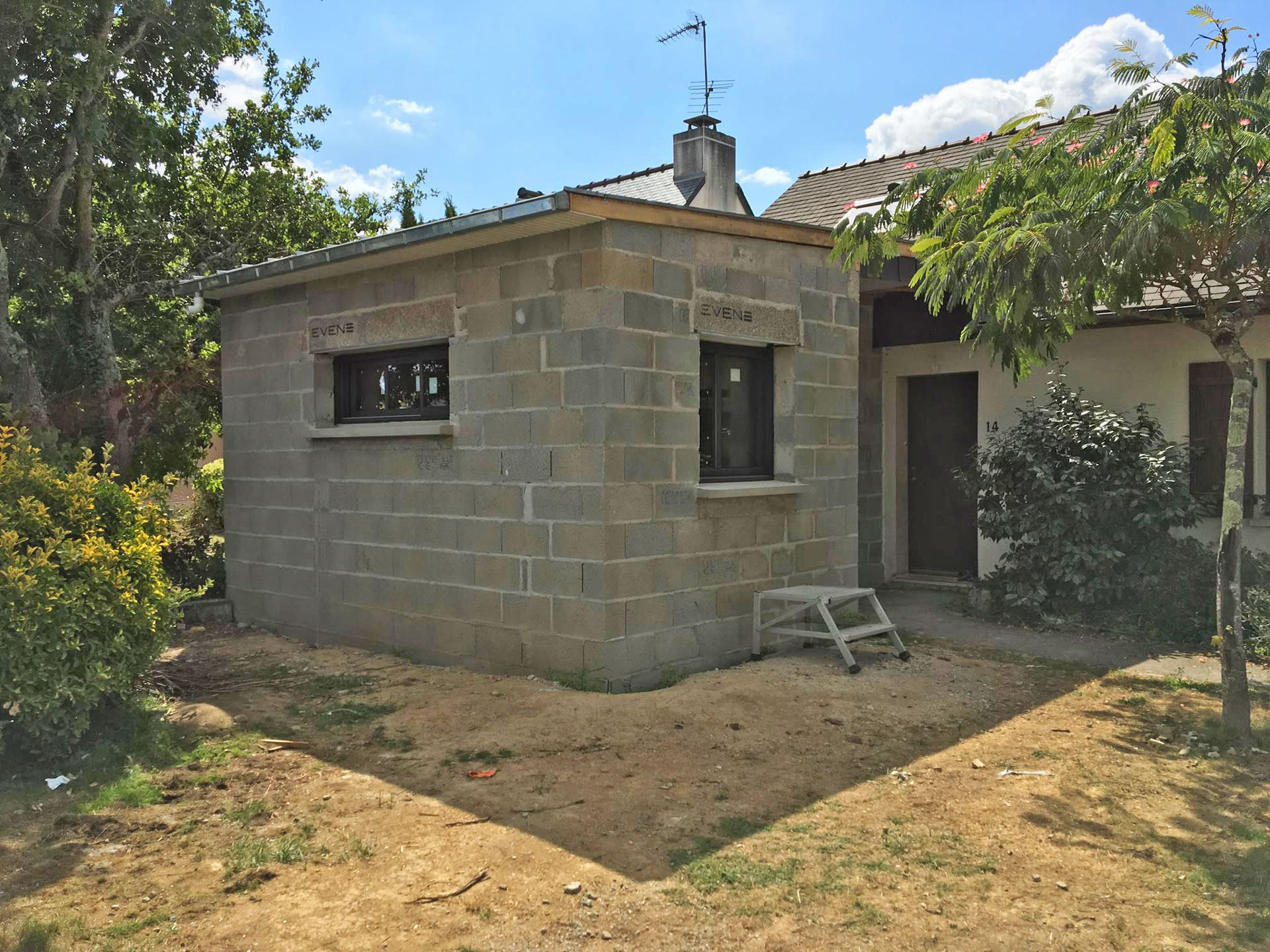 Construction d'une extension de maison à saint-nazaire (44600)