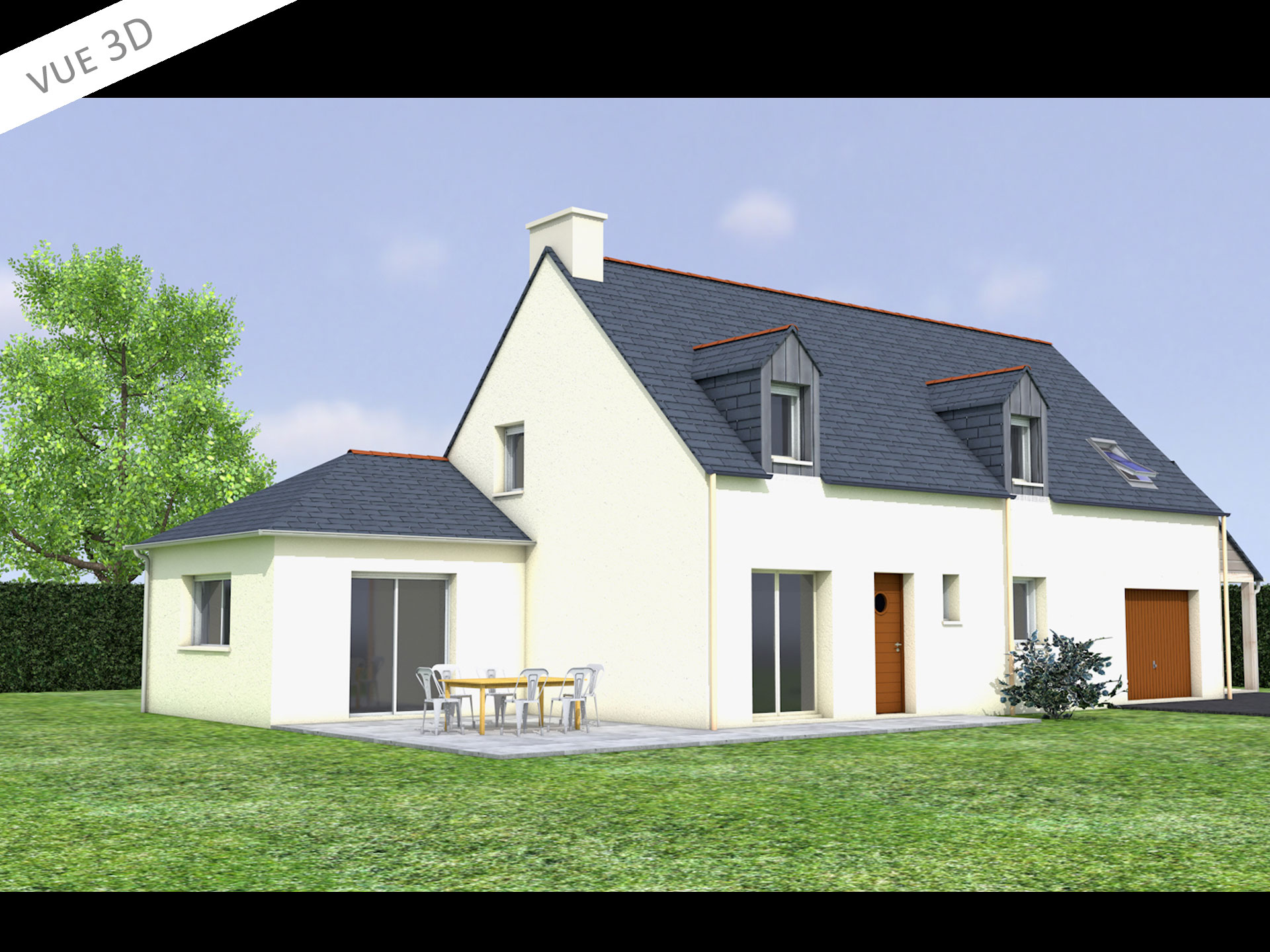 plan agrandissement maison salon Iffendic 35750