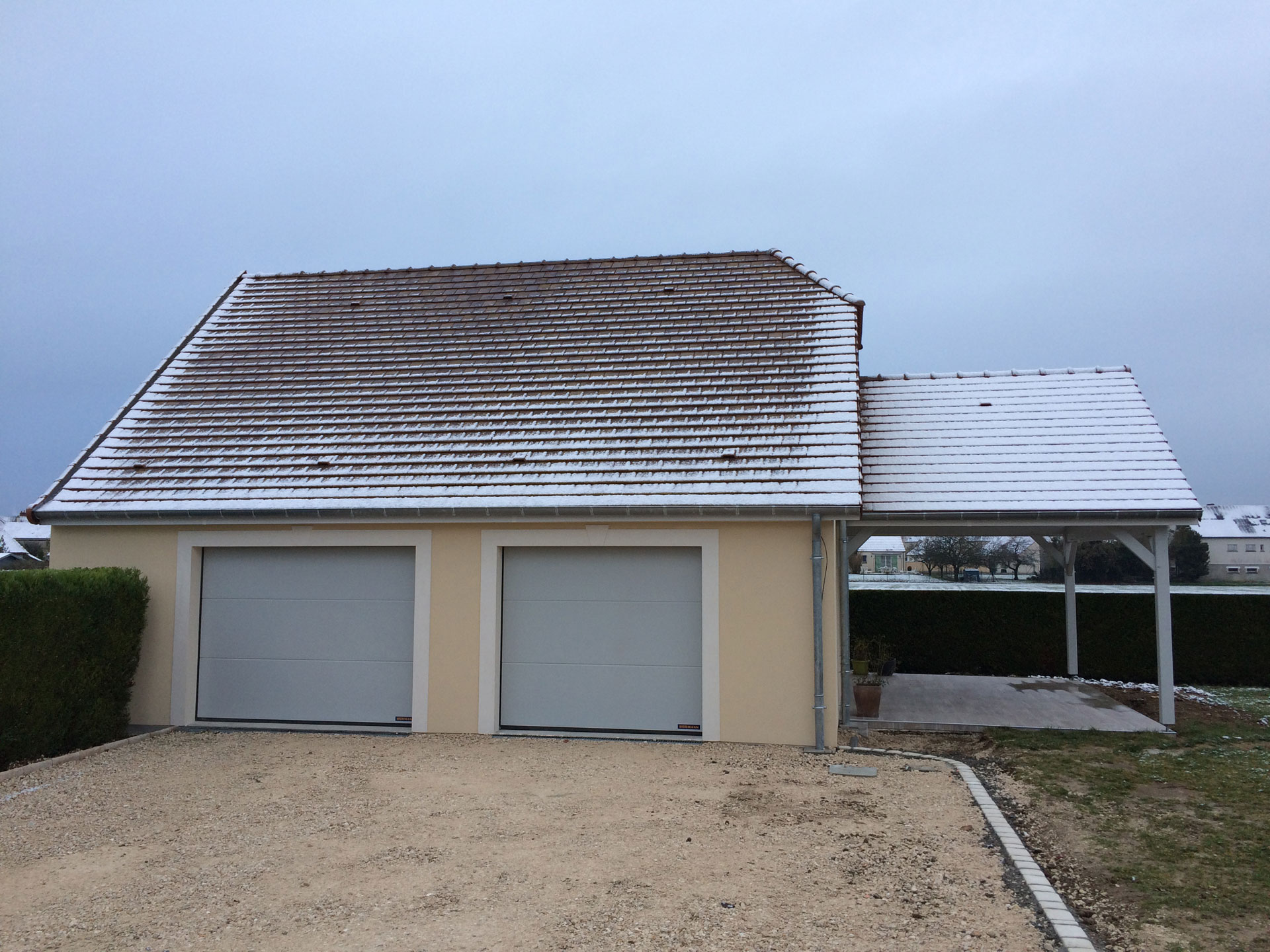 extension garage terrasse auvent 45700