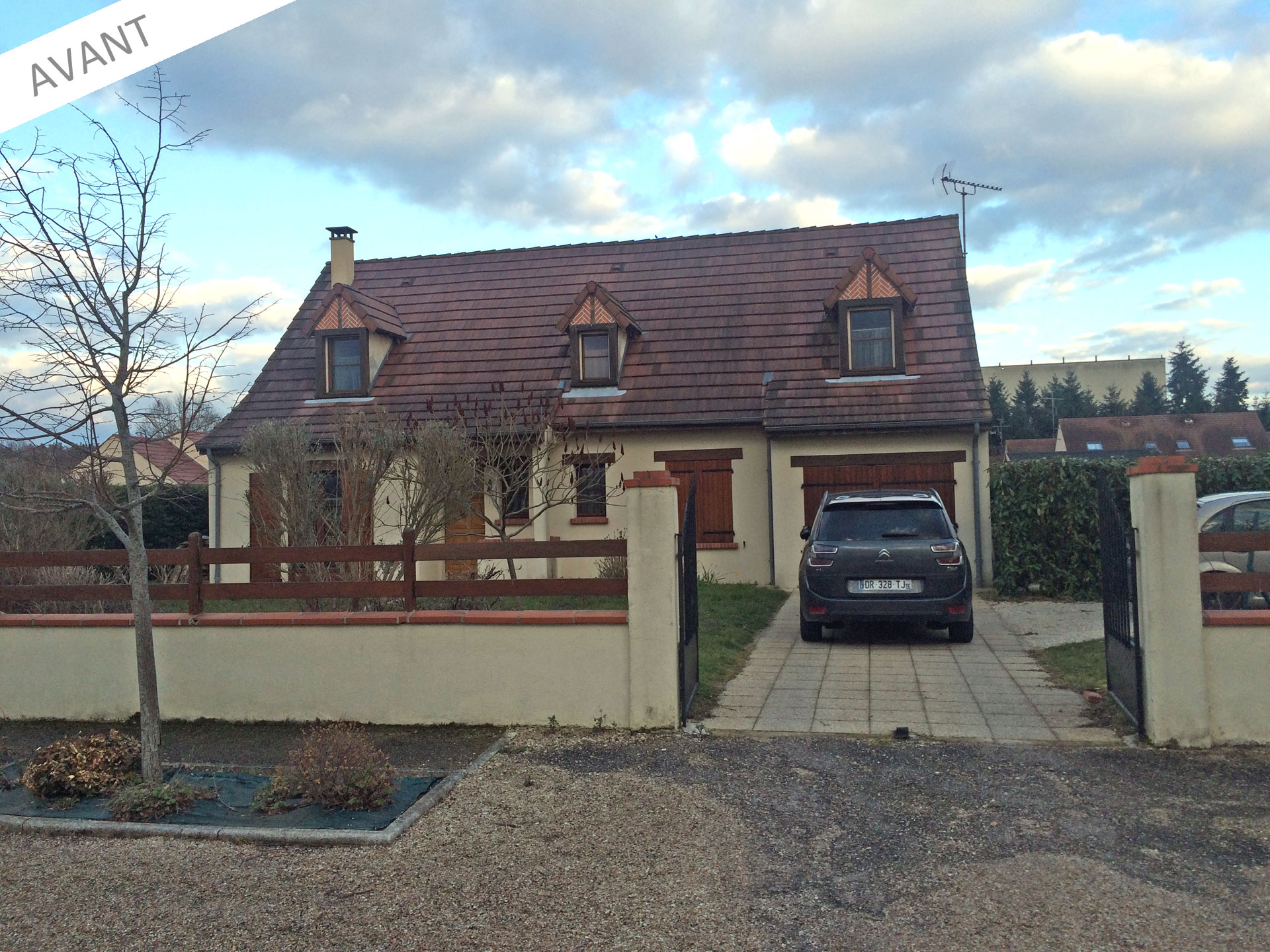 projet extension garage avant travaux 45110