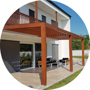pergola auvent terrasse bois ollymp