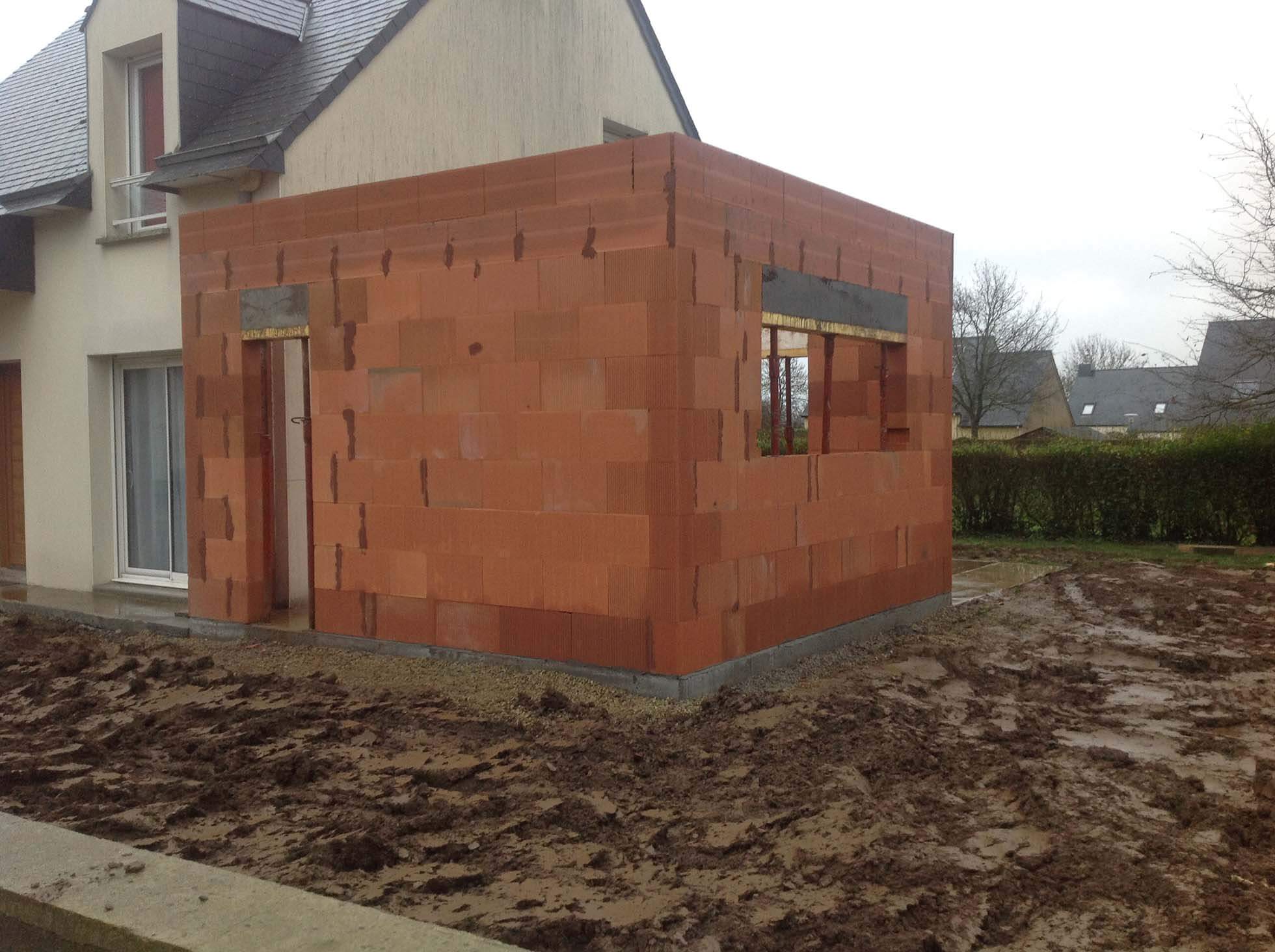 Travaux d'extension de maison au Sud de Rennes