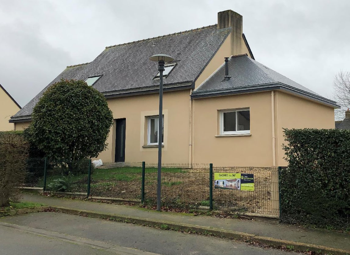 Une extension de maison sur pignon à Servon sur Vilaine (35530)
