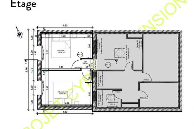 Plan d'extension à l'étage