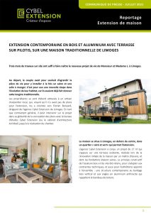 Article de presse réalisation d'une extension à Limoges