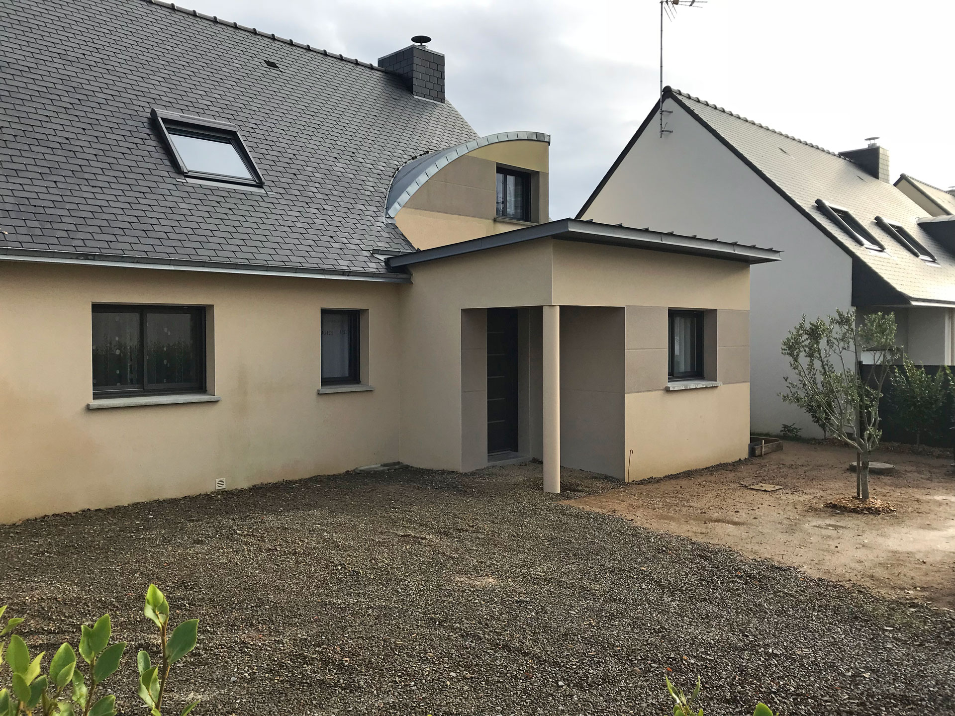 Extension de maison couverture zinc (35140