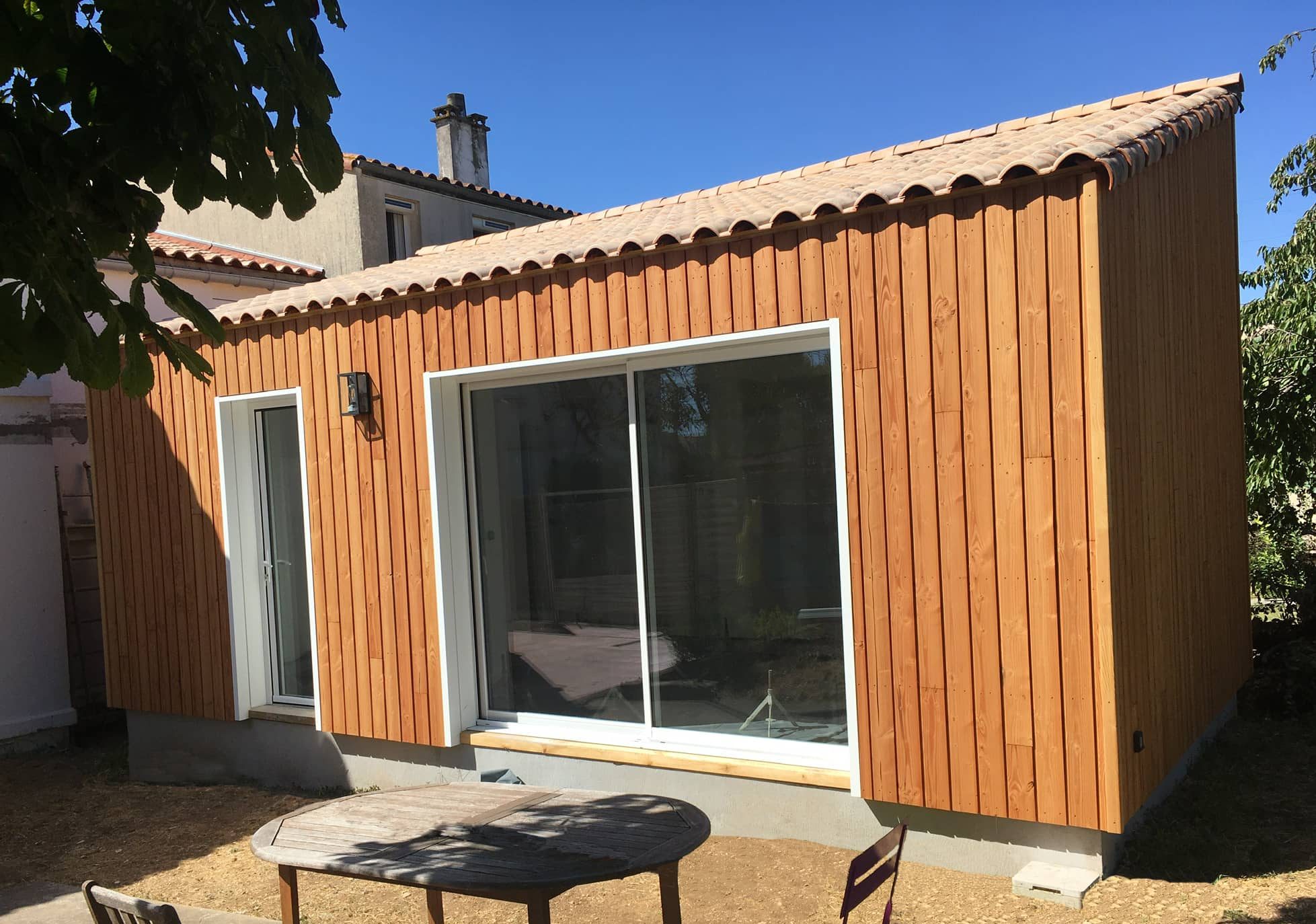 Une extension à ossature bois
