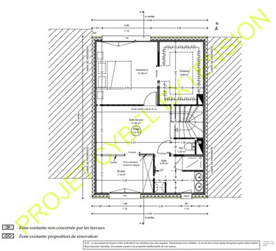 Plan agrandissement surélévation