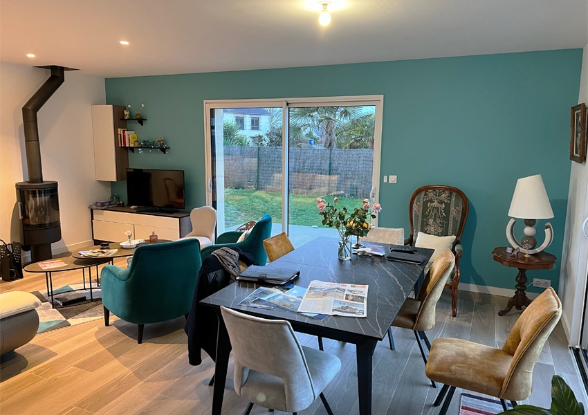 Le salon-séjour mesure 30,71m²