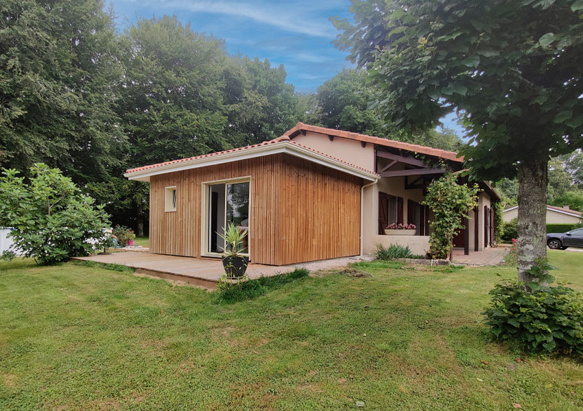 Un agrandissement de maison en bois en Haute-Vienne (87)