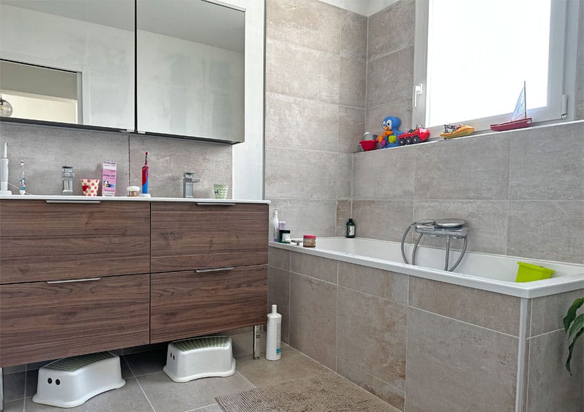 La salle de bain rénovée
