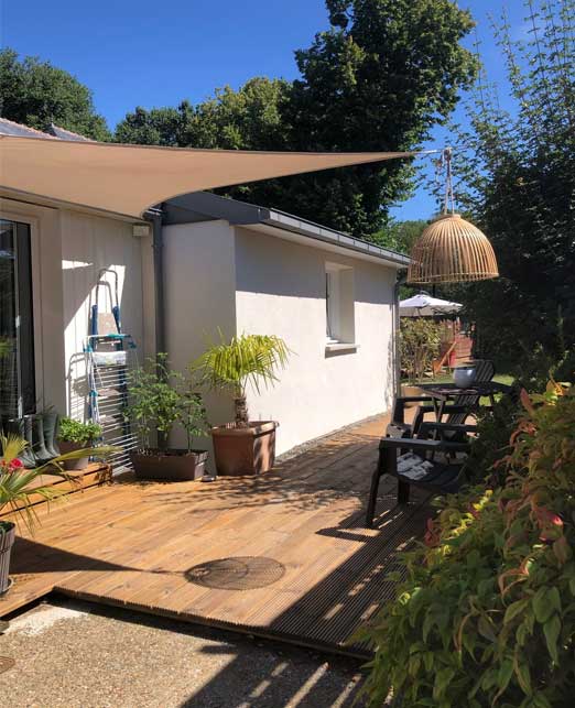 L'extension de maison de plain pied.