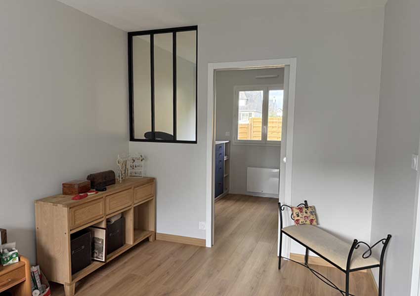 Une extension de chambre à Thorigne-Fouillard.
