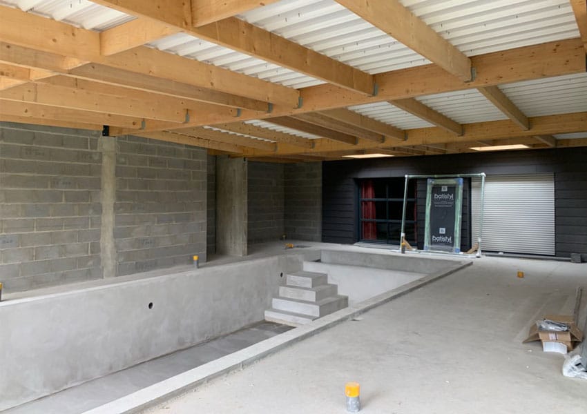 Les travaux d'extension de maison pour une salle de sport