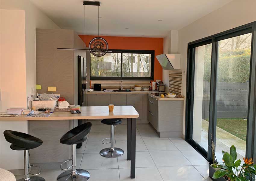 Une cuisine dans l'extension de 20m²