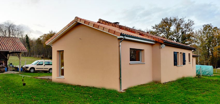 Vue arrière de l’extension de maison à Vayres