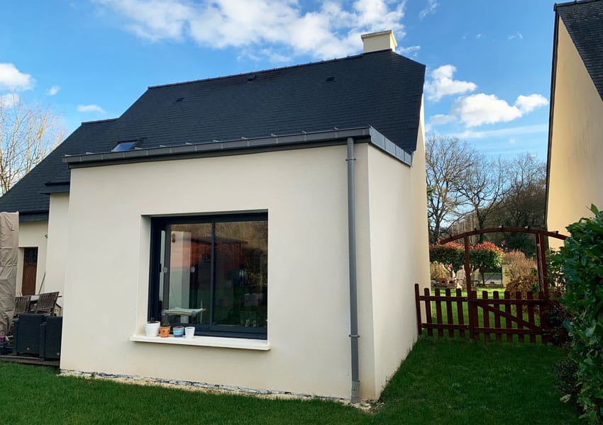 Extension de maison côté jardin à Pont-Péan