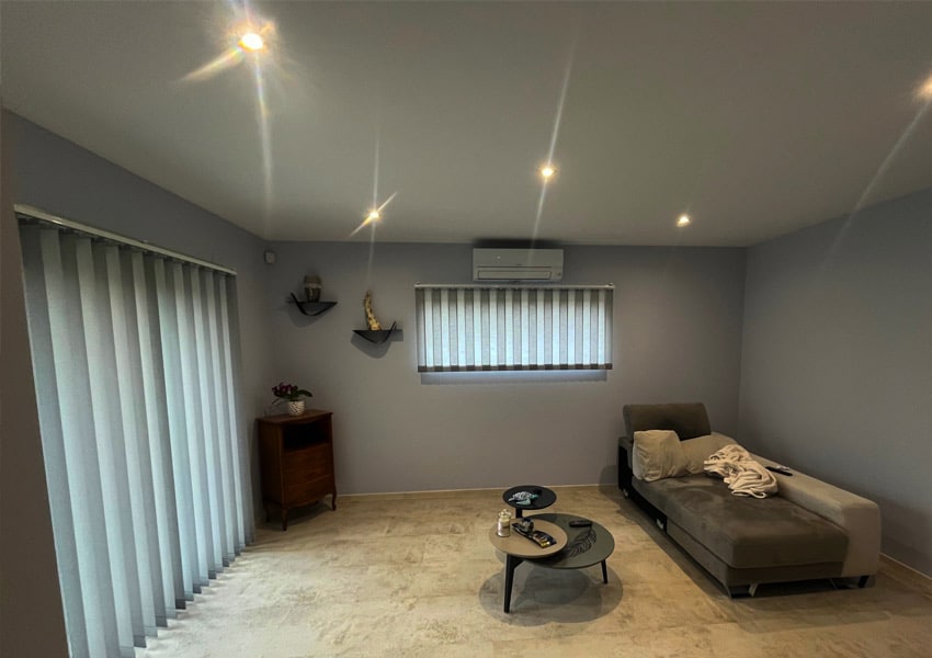 Aménagement intérieur de l’extension.