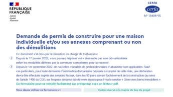 Permis de construire pour construction garage