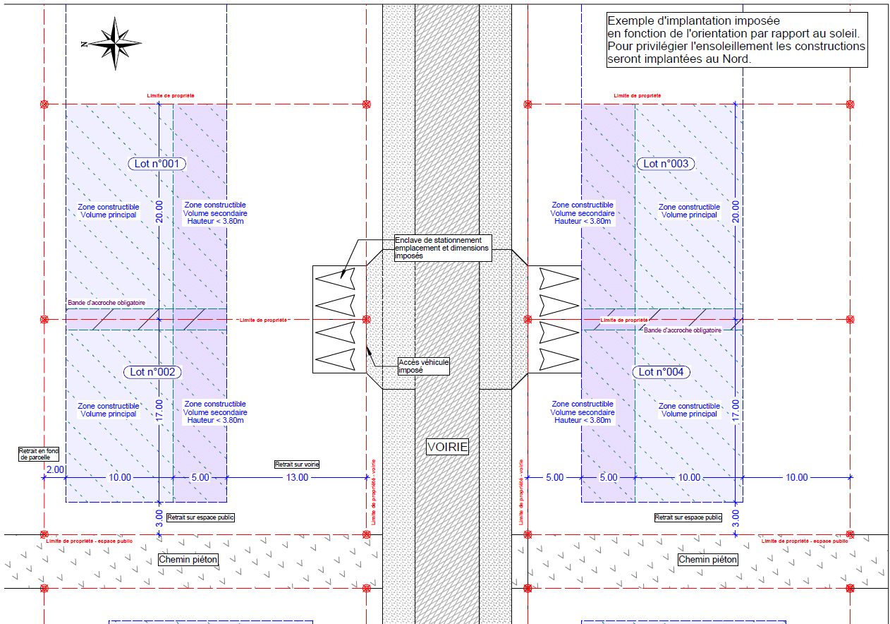 Exemple d'un plan de bornage