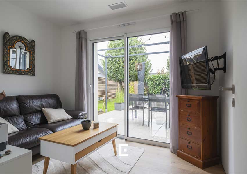 Le séjour rénové dans l'existant