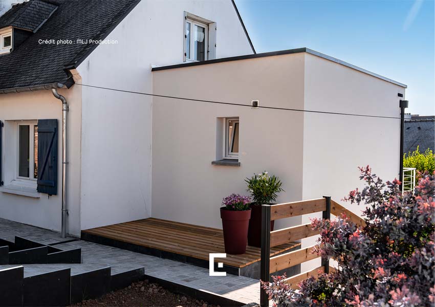 L'agrandissement sur le pignon