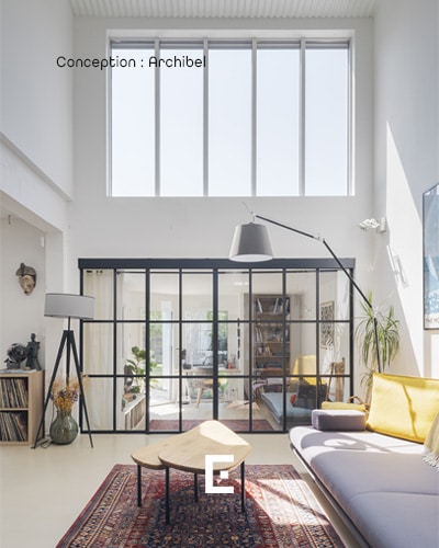 Un espace fonctionnel dans les 15m² de l'extension de maison à Rennes.