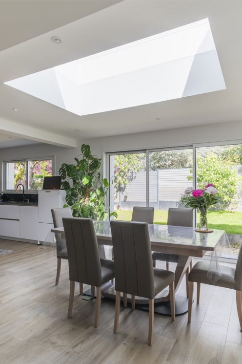 Puit de lumière dans extension vitrée