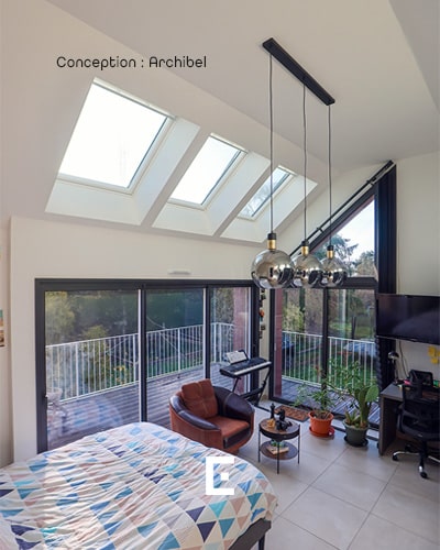 Une surélévation partiellement vitrée