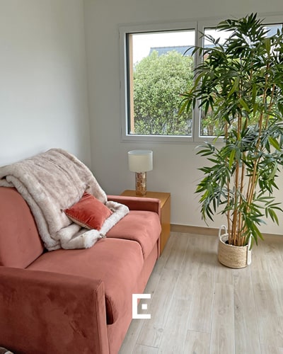 Le coin cocooning de l'extension de bureau