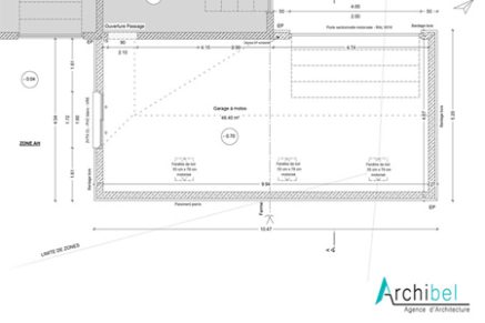 Plan extension de garage d'architecte