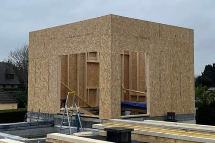 Des façades en ossature bois sur la surélévation