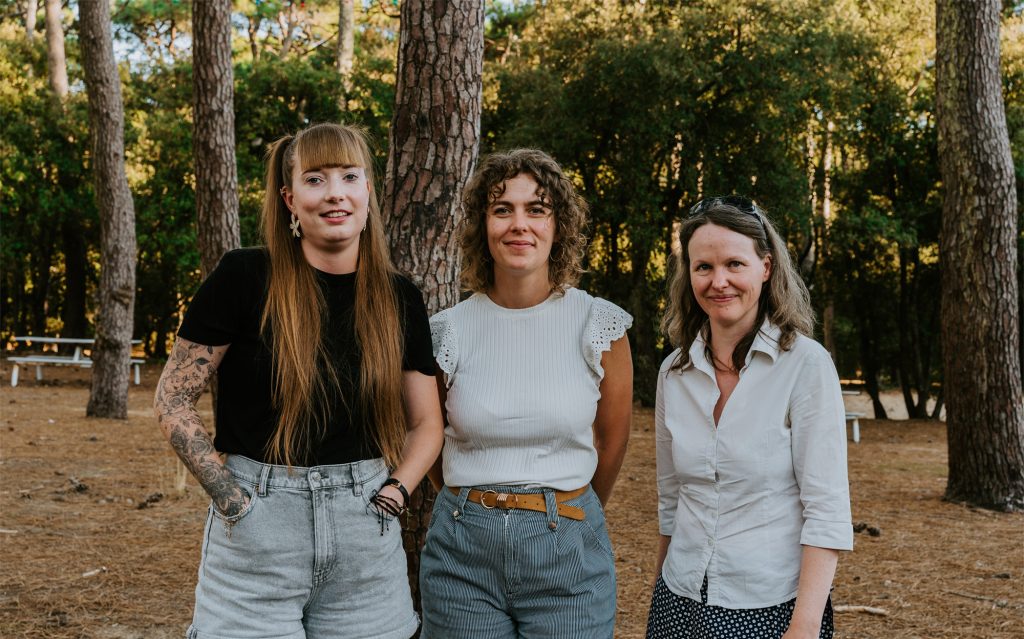 L'équipe Archibel, les deux architectes et la dessinatrice.